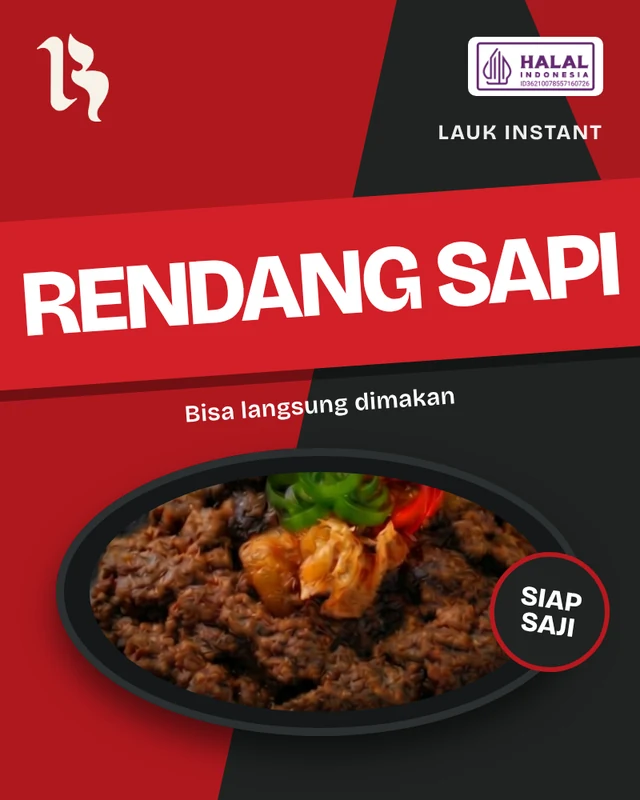 Lauk Instant Rendang Sapi RushUp