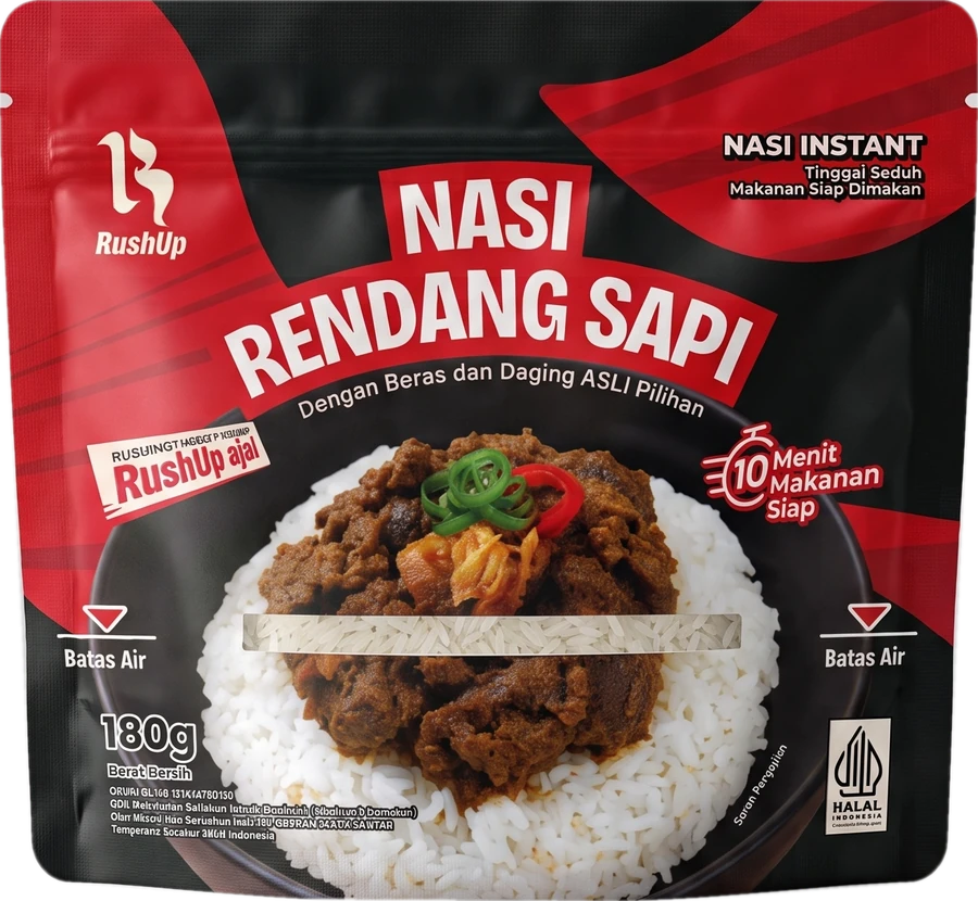 Pouch Nasi Rendang Sapi
